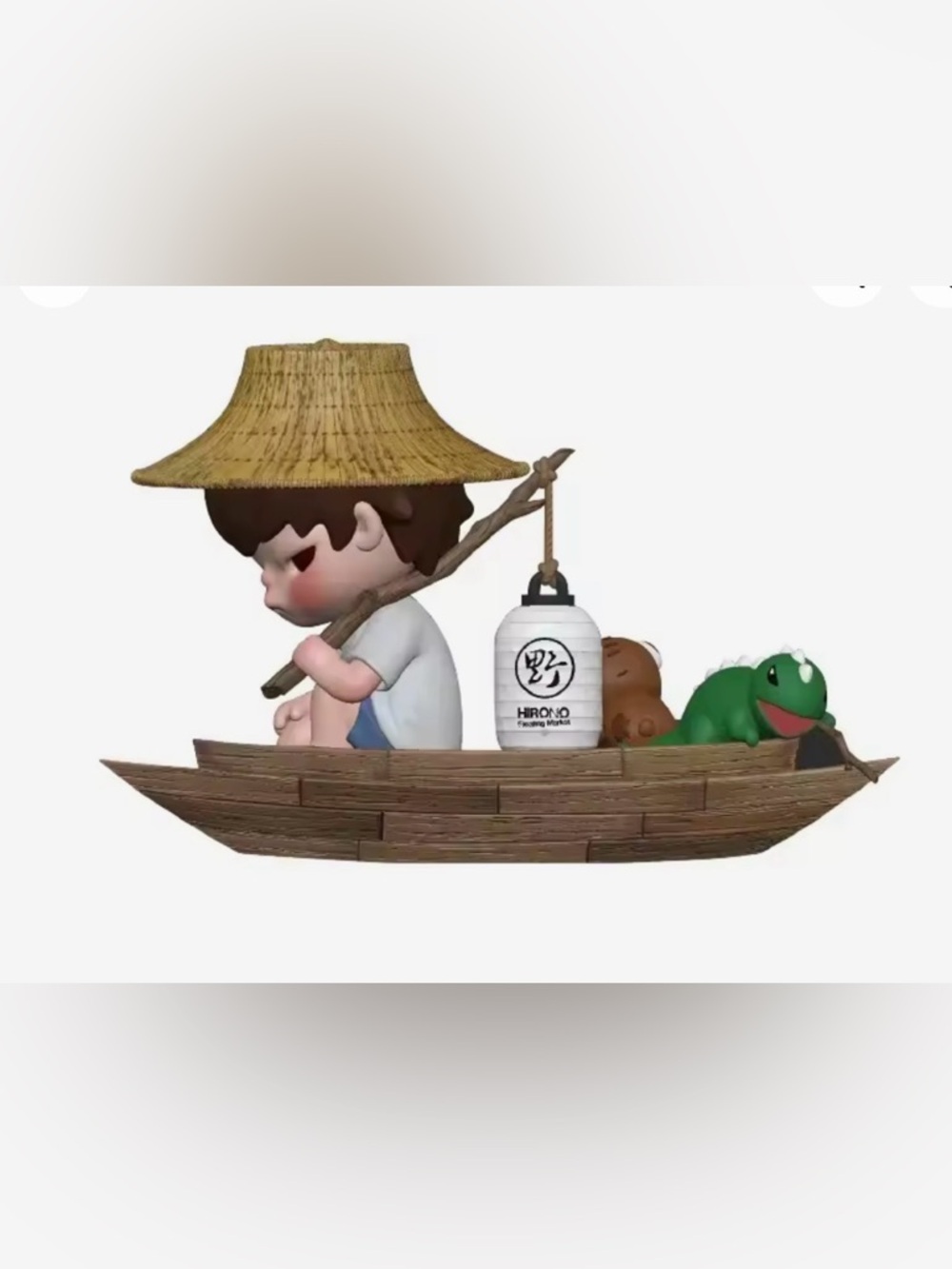 Pop Mart Thailand EXCLUSIVE Hirono Floating Market figure hang card